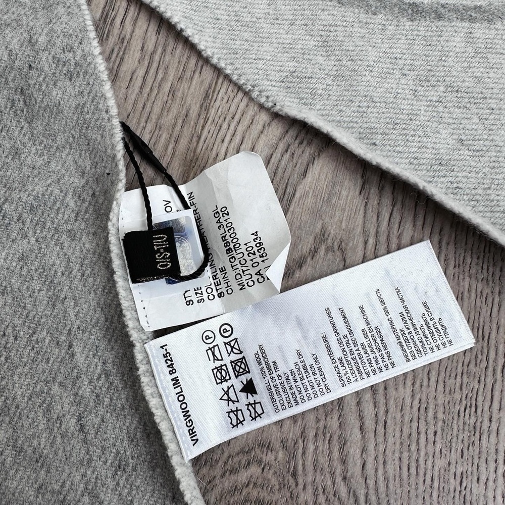 Canada Goose x OVO Ladies Logo Blanket Scarf Sterling Heather 100% Wool - Picture 2 of 4